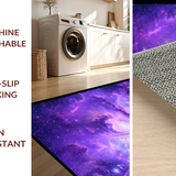 Ultra Soft Area Rug, Non Slip, Stain Resistant, Washable Area Rugs for Living Room, Bedroom, Brilliant Night Sky Tapestry Style(Purple)