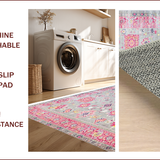 Ultra Soft Area Rug, Non Slip, Stain Resistant, Washable Area Rugs for Living Room, Bedroom, Vibrant Boho Starburst Design(Gray)