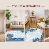 Ultra Soft Area Rug, Non Slip, Stain Resistant, Washable Area Rugs for Living Room, Bedroom, Artistic Lobster Pattern Contemporary Look(Blue)