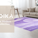 Ultra Soft Area Rug, Non Slip, Stain Resistant, Washable Area Rugs for Living Room, Bedroom, Artful Soft Plush Ombre Design(Purple)