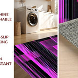 Ultra Soft Area Rug, Non Slip, Stain Resistant, Washable Area Rugs for Living Room, Bedroom, Whimsical Multi-Hued Graphic Elements(Pink)