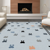 Ultra Soft Area Rug, Non Slip, Stain Resistant, Washable Area Rugs for Living Room, Bedroom, Rustic Warm Toned Print Variation(Gray)