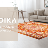 Ultra Soft Area Rug, Non Slip, Stain Resistant, Washable Area Rugs for Living Room, Bedroom, Vibrant Circle Mandala Aesthetic(Gold)