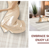 Ultra Soft Area Rug, Non Slip, Stain Resistant, Washable Area Rugs for Living Room, Bedroom, Sophisticated Soft Toned Pattern(Beige)