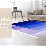 Ultra Soft Area Rug, Non Slip, Stain Resistant, Washable Area Rugs for Living Room, Bedroom, Soft Pastel Abstract Wave(Blue)