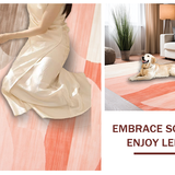 Ultra Soft Area Rug, Non Slip, Stain Resistant, Washable Area Rugs for Living Room, Bedroom, Elegant Minimalist Layered Visuals(Orange)