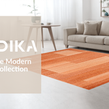 Ultra Soft Area Rug, Non Slip, Stain Resistant, Washable Area Rugs for Living Room, Bedroom, Elegant Minimalist Earthy Palette(Orange)