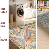 Ultra Soft Area Rug, Non Slip, Stain Resistant, Washable Area Rugs for Living Room, Bedroom, Warm Earthy Textured Weave(White)