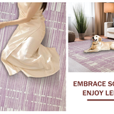 Ultra Soft Area Rug, Non Slip, Stain Resistant, Washable Area Rugs for Living Room, Bedroom, Chic Simple Color Block Design(Purple)