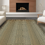 Ultra Soft Area Rug, Non Slip, Stain Resistant, Washable Area Rugs for Living Room, Bedroom, Chic Black and Beige Animal Motif(Beige)