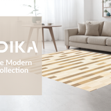 Ultra Soft Area Rug, Non Slip, Stain Resistant, Washable Area Rugs for Living Room, Bedroom, Inviting Plush Checkered Decor Style(Beige)