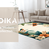 Ultra Soft Area Rug, Non Slip, Stain Resistant, Washable Area Rugs for Living Room, Bedroom, Lively Colorful Animal Print(Orange)