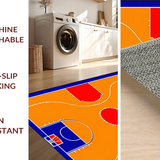 Ultra Soft Area Rug, Non Slip, Stain Resistant, Washable Area Rugs for Living Room, Bedroom, Bold Flame Motif with Energy(Orange)
