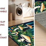 Joyful Blue Tones Abstract Mushroom Style(Green)