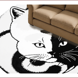 Ultra Soft Area Rug, Non Slip, Stain Resistant, Washable Area Rugs for Living Room, Bedroom, Cute Microfiber Bath Mat for Pet-Friendly Homes(Black)