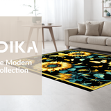 Ultra Soft Area Rug, Non Slip, Stain Resistant, Washable Area Rugs for Living Room, Bedroom, Cozy Nature-Inspired Design Elements(Yellow)