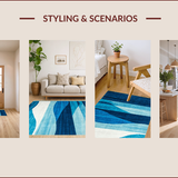 Coastal Abstract Wave Motif(Blue)
