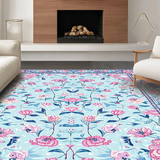 Chic Floral Abstract Arrangement(Blue)