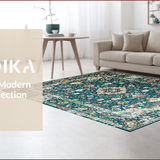 Rustic Dark Green Tiled Motif(Green)