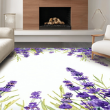 Ultra Soft Area Rug, Non Slip, Stain Resistant, Washable Area Rugs for Living Room, Bedroom, Soft Dreamy Floral Elegance(Purple)