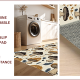 Ultra Soft Area Rug, Non Slip, Stain Resistant, Washable Area Rugs for Living Room, Bedroom, Vintage Boho Mushroom(Beige)