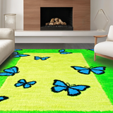 Lively Artistic Butterfly Swirl Composition(Green)