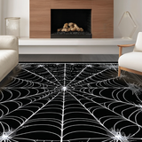 Ultra Soft Area Rug, Non Slip, Stain Resistant, Washable Area Rugs for Living Room, Bedroom, Sinister Halloween Gothic Aesthetic(Black)