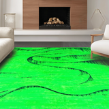 Ultra Soft Area Rug, Non Slip, Stain Resistant, Washable Area Rugs for Living Room, Bedroom, Luxurious Modern Fluffy Design(Green)