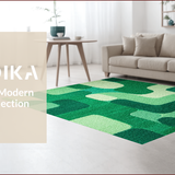 Ultra Soft Area Rug, Non Slip, Stain Resistant, Washable Area Rugs for Living Room, Bedroom, Modern Playful Washable Nursery Accent Rug(Green)