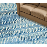 Ultra Soft Area Rug, Non Slip, Stain Resistant, Washable Area Rugs for Living Room, Bedroom, Chic Solid Blue Minimalist Appeal(Blue)