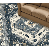 Ultra Soft Area Rug, Non Slip, Stain Resistant, Washable Area Rugs for Living Room, Bedroom, Vintage Grey Living Room Stain-Resistant Area Rug(Blue)