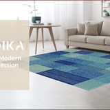 Ultra Soft Area Rug, Non Slip, Stain Resistant, Washable Area Rugs for Living Room, Bedroom, Vintage Tibetan Tiger(Blue)