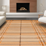 Ultra Soft Area Rug, Non Slip, Stain Resistant, Washable Area Rugs for Living Room, Bedroom, Textured Earthy Braided Aesthetic(Orange)
