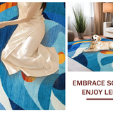 Eclectic Vibrant Abstract Motif(Blue)