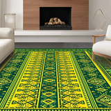 Whimsical Colorful Damask Print(Green)