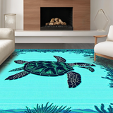Ultra Soft Area Rug, Non Slip, Stain Resistant, Washable Area Rugs for Living Room, Bedroom, Dynamic Coral Garden Details(Blue)