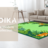 Charming Green Wildlife Motif(Green)