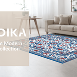 Ultra Soft Area Rug, Non Slip, Stain Resistant, Washable Area Rugs for Living Room, Bedroom, Vibrant Transitional Floral Aesthetic(White)