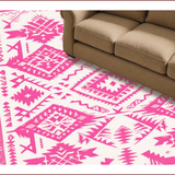 Ultra Soft Area Rug, Non Slip, Stain Resistant, Washable Area Rugs for Living Room, Bedroom, Western Cowgirl Bath Mat(Pink)
