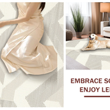 Ultra Soft Area Rug, Non Slip, Stain Resistant, Washable Area Rugs for Living Room, Bedroom, Delightful Cozy Round Plush Vibe(Beige)