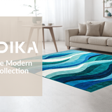 Elegant Curved Seascape Imagery(Blue)