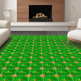 Vibrant Green Festive Patterned Mat(Green)