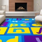 Colorful Numbers and Shapes Arrangement(Blue)