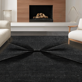 Ultra Soft Area Rug, Non Slip, Stain Resistant, Washable Area Rugs for Living Room, Bedroom, Dramatic Black Bow Rug:  Coquette Room Accent(Black)