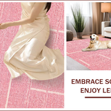 Ultra Soft Area Rug, Non Slip, Stain Resistant, Washable Area Rugs for Living Room, Bedroom, Whimsical Pink Bath Mat Non-Slip Microfiber(Pink)