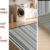 Ultra Soft Area Rug, Non Slip, Stain Resistant, Washable Area Rugs for Living Room, Bedroom, Luxe Classic Contrast Design(Black)