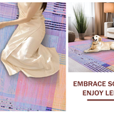 Ultra Soft Area Rug, Non Slip, Stain Resistant, Washable Area Rugs for Living Room, Bedroom, Whimsical Pastel Abstract Design(Purple)