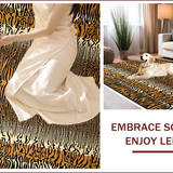 Ultra Soft Area Rug, Non Slip, Stain Resistant, Washable Area Rugs for Living Room, Bedroom, Faux Cowhide Tiger Print(Black)