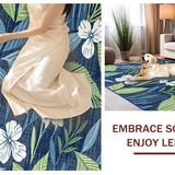 Bright Tropical Leaf Composition(Blue)