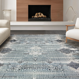 Ultra Soft Area Rug, Non Slip, Stain Resistant, Washable Area Rugs for Living Room, Bedroom, Nautical Legend Sea Creature Carpet(Blue)